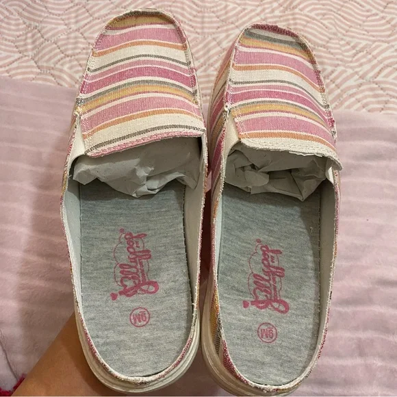 Jellypop SIZE 9 White Pink blue Shoe Box - Picture 3 of 13